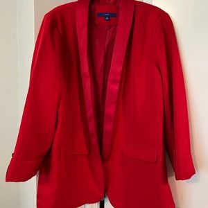 apt. 9 red blazer with satin lapel, new with tags